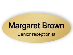 Senior receptionist name tag