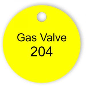 Gas valve tag