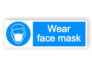 Wear face mask 1 - landscape sign