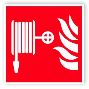 Fire hose reel symbol sign