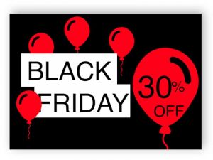 Black friday - red and black landscape sign