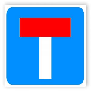 No through road for vehicular traffic sign