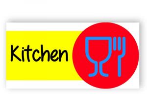 Colorful kitchen sign