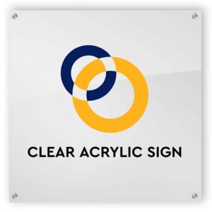 Custom acrylic sign - square