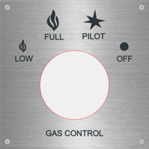 Gas control - stainless steel plaque