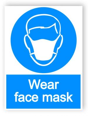 Wear face mask 1 - portrait sign