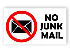 No junk mail sign 3