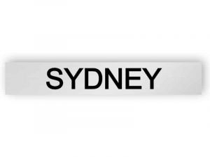 Sydney - silver sign