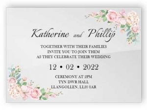 Horizontal Acrylic Invitation