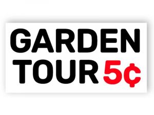 Garden tour sign