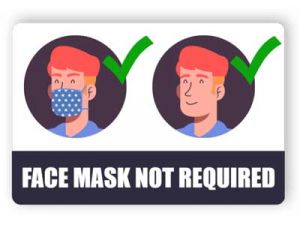 Mask not required - man
