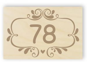 Wooden door number