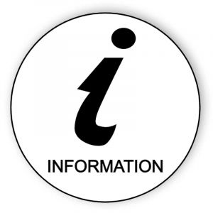Rounded information sticker