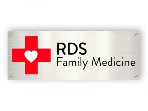 Family Medicine - Rectangle aluminium sign