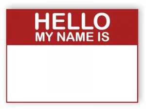 Name sticker