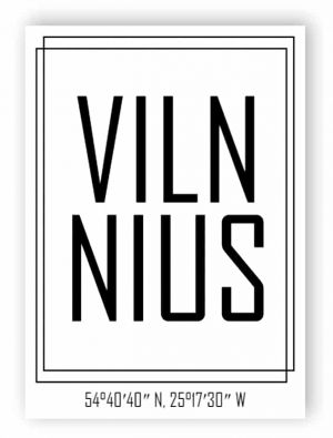 White Vilnius sign