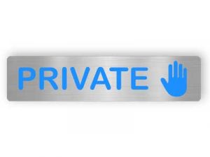 Private with blue hand