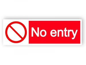 No entry - landscape sign