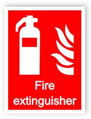 Fire extinguisher sign