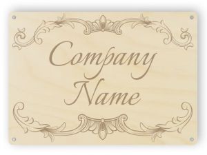 Custom wooden company sign