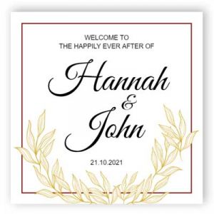 Printed wedding welcome sign