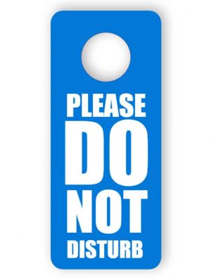 Do not disturb - blue door hanger