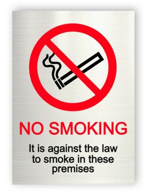 No smoking - Aluminium sign 1