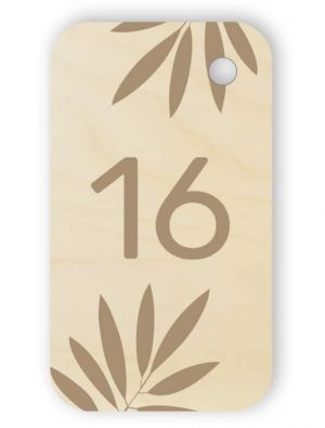 Wooden room key tag