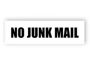 No junk mail sign 2
