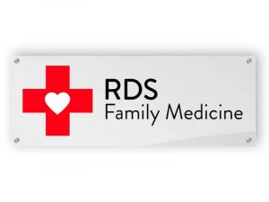 Family Medicine - Rectangle acrylic sign