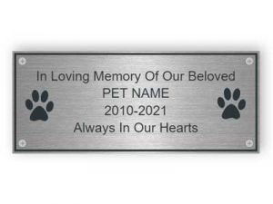 In loving memory - Stainless steel sign