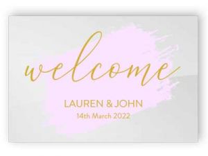 Acrylic welcome wedding sign