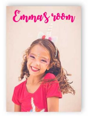 Personalised door nameplate - portrait