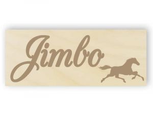 Wooden horse name sign