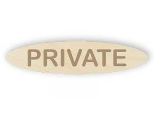 Private - wooden sign