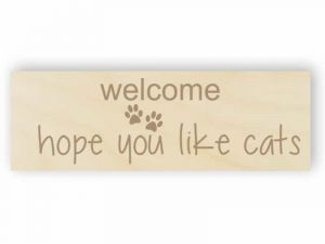 Welcome- hope you like cats sign