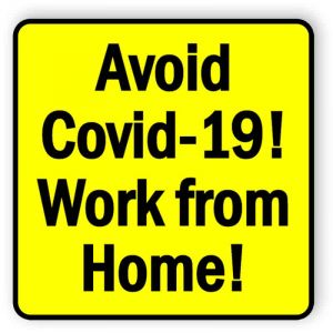 Avoid covid19 - work from home - sticker