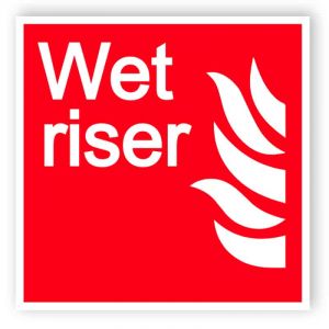 Wet riser sign