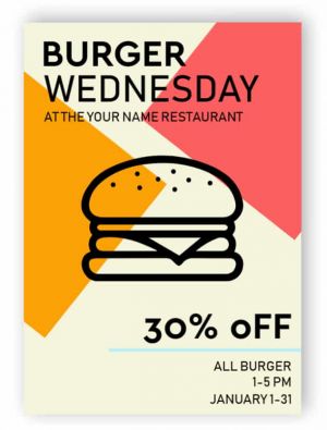 Burger advertising sign