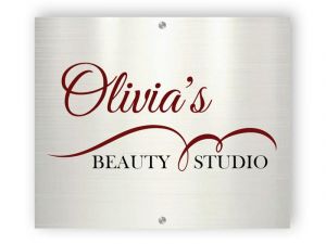 Olivia's Beauty Studio - Aluminium sign
