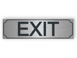 Exit - Stainless steel sign