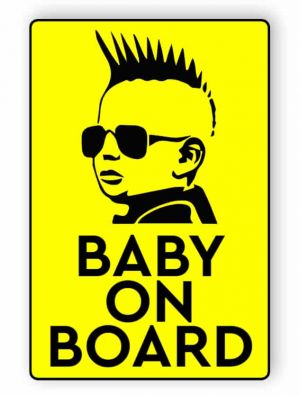 Rock baby on board sticker