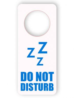 Do not disturb - white door hanger