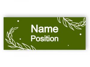 Sage green name tag