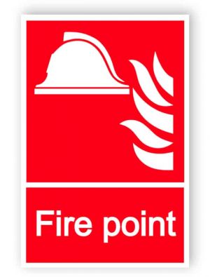 Fire point sign - Aluminium composite panel