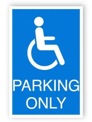 Disabled sign - Parking only