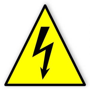 High voltage symbol sticker