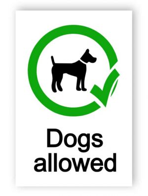 Dogs allowed sign