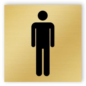 Gold toilet sign - men