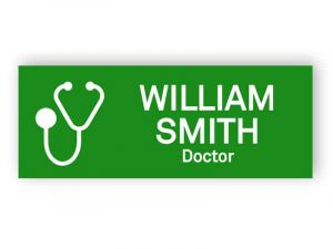 Green Name Badge for Doctor